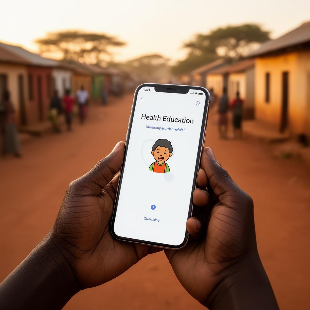 A health education app on a mobile phone